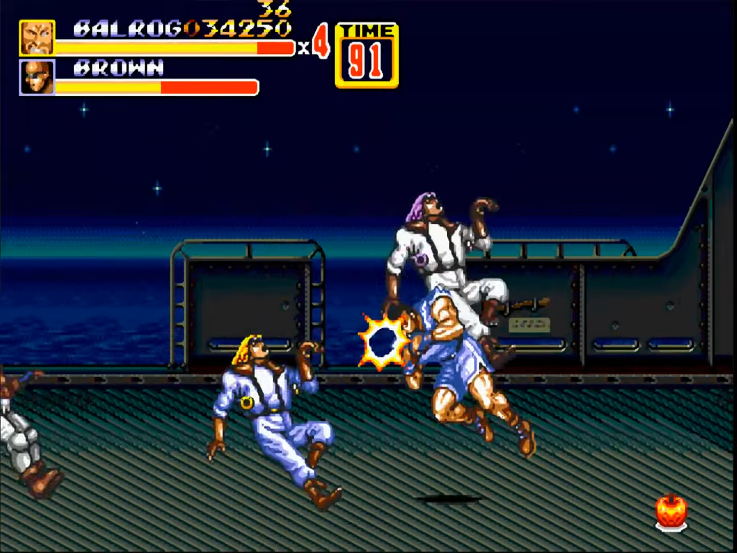 油管游戏站YTGameStation - 世嘉MD怒之铁拳2街霸影罗四天王全屏攻击修改版 sor2 hack .png