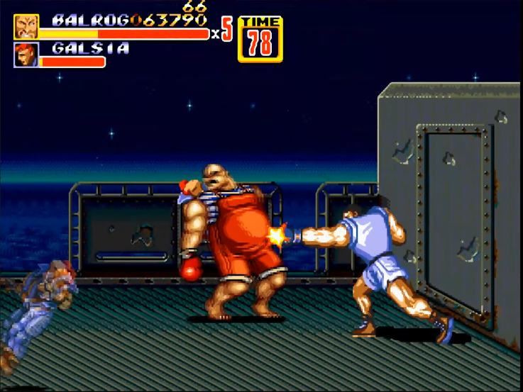 油管游戏站YTGameStation - 世嘉MD怒之铁拳2街霸影罗四天王全屏攻击修改版 sor2 hack .png