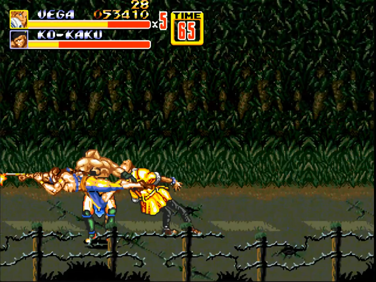 油管游戏站YTGameStation - 世嘉MD怒之铁拳2街霸影罗四天王全屏攻击修改版 sor2 hack .png