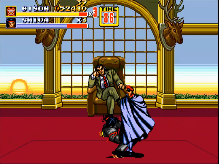 油管游戏站YTGameStation - 世嘉MD怒之铁拳2街霸影罗四天王全屏攻击修改版 sor2 hack .png
